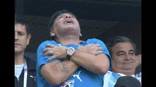 Maradonas reaction to Messis goal against Nigeria [upl. by Aamsa]