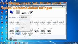 Cara Menggunakan Satu Printer untuk Dipakai Bersama dalam Jaringan  Sharing Printer [upl. by Marmion]