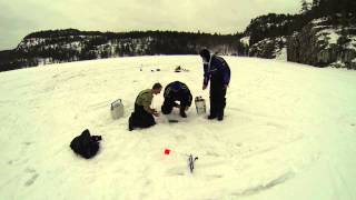 Elliot Lake Ice Fishing 2014 [upl. by Neelhsa]