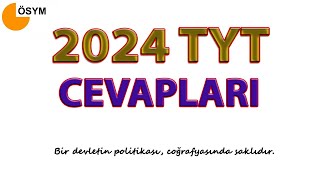 2024 TYT SORU VE CEVAPLARI 2024 [upl. by Schulz68]