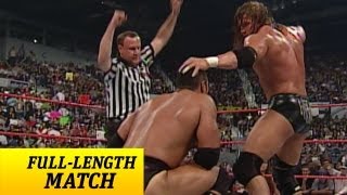 FULLLENGTH MATCH  Raw  Triple H vs The Rock  WWE Championship Match [upl. by Nnylireg]