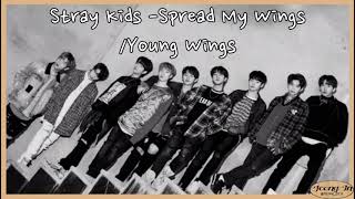 Stray Kids 스틐레이 키즈 Spread My Wings  Young Wings Easy Lyrics [upl. by Yelwar]