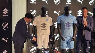 Presentación de las nuevas poleras del Club Bolivar para el 2023 con Suzuki y Puma [upl. by Smitty]