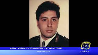 Andria  2 novembre la Polizia ricorda le vittime del dovere [upl. by Nekcerb]