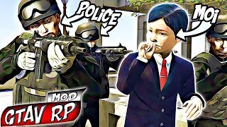 UN GAMIN DE 7 ANS POURSUIVI PAR 10 POLICIERS  GTAV RP MOD 14 [upl. by Ennaitak]