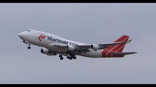 KLMMartinair Cargo retira seus Boeing 747400F com destino ao Aeroporto de ViracoposCampinas [upl. by Ailliw502]