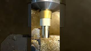 Brass turning on cnc lathe 416 [upl. by Rapsag146]