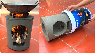 How to make a wood stove from an old iron box [upl. by Ahsitram326]