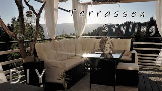 Terrassen Deko DIY  MEINE Traumterrasse ☀ Gestaltungs und Dekorationsideen für DICH  Teil 2 [upl. by Llij]