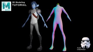 Easy 3D Character Modeling in Maya  Part 1  Body [upl. by Eintroc286]