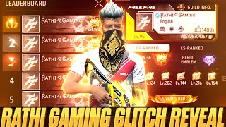 RATHI GAMING GLITCH REVEAL  DOUBLE DEVICE RANK PUSH GLITCH REVEAL IN FREE FIRE  NEW GLITCH IN FF [upl. by Willi]