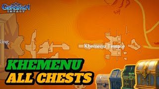 ALL CHESTS IN KHEMENU TEMPLE GUIDE  Genshin Impact [upl. by Htennek]