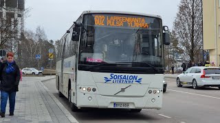 Soisalon Liikenne 54 Volvo 8700 B12B  Jouko bus line 602 in Lappeenranta Finland [upl. by Nats856]