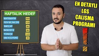 EN DETAYLI ÇALIŞMA PROGRAMI  FEN LİSESİ HEDEFLEYENLER  LGS [upl. by Ydde]