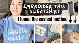 BEGINNER EMBROIDERY ON CLOTHES MACHINE EMBROIDERY A SWEATSHIRT ON BROTHER 2500D [upl. by Halladba]