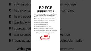 B2 First FCE Listening Practice Test 2024  Part 3 b2firstlisteningtests learningenglish fce [upl. by Ardnosac745]