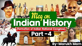 MCQS ON INDIAN HISTORY FORMATION OF INC [upl. by Naejamron970]