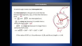 Geometry Lesson 101 Arcs and Sectors [upl. by Noneek200]