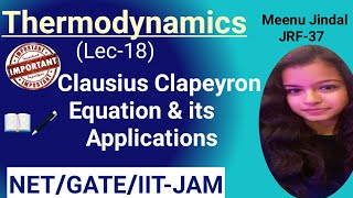 ClausiusClapeyron Equation amp its Applications  PYQs 💯 [upl. by Mord]