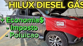 PRIMEIRA HILUX 28 DIESEL A RECEBER O GÁS NATURAL BIOMETANO COM TECNOLOGIA ITALIANA REDUÇÃO IPVA [upl. by Bakki]