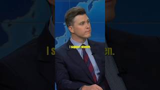 Colin Jost made a Super Cut of Michael Ches WNBA Jokes and showed it to Caitlin Clark 😱🤣 shorts [upl. by Aralk351]