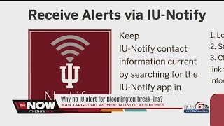 No alert sent to students after Bloomington breakins [upl. by Aistek]