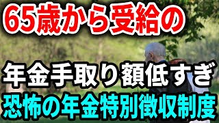 【老後と年金】65歳から受給の年金手取り額低すぎない？恐怖の年金特別徴収制度とは？ [upl. by Cima]