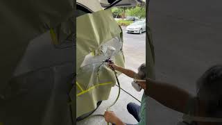 Priming the quarter panel for painting shorts prime autobody car 미국 [upl. by Irma988]