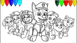 PAW PATROL  2 Coloring Pages  Colouring Pages for Kids with Colored Markers [upl. by Calabrese]