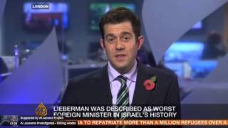 Jonathan Sacerdoti on Al Jazeeras quotInside Storyquot discussing Avigdor Lieberman 11 November 2013 [upl. by Rozina]