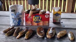 RAZOR CLAMMING on the OREGON COAST CATCH CLEAN amp COOK clam strips [upl. by Aihsilef]