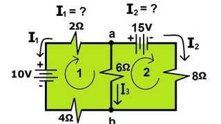 Physics 41 Resistors in Series and Parallel 4 of 5 Kirchhoffs Rules [upl. by Eenobe]