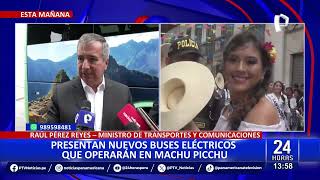 Cusco Presentan nuevos buses eléctricos que operarán en Machu Picchu [upl. by Mikes]