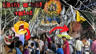 Scary House Theme👹  Ghost Show in Durga Mata Mandal 2024  Bagh lingampally Yellama Temple [upl. by Nazario]