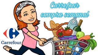 Gasto mi CHEQUE AHORRO Carrefour compra semanal con precios 💰🛒 [upl. by Caitrin]