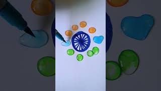 India flag colour mixing 🔴🟡🔵🟣🟢💝⚫⚪ drawing satisfying colo painting anaya colorseasydrawing [upl. by Nicko104]