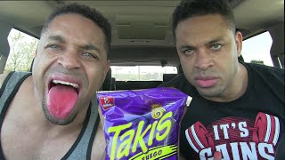 Takis Fuego Eating Challenge hodgetwins [upl. by Keener]