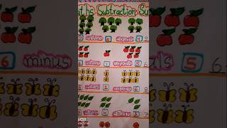 Maths project subtraction pleasesubscribemychannel youtubeshorts [upl. by Pavia760]