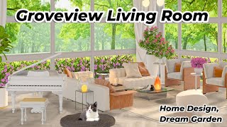 Home Design Dream Garden Makeover  Groveview Living Room 💖 gameplay gaming youtub [upl. by Schlesinger]