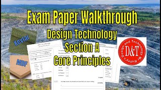 Exam walkthrough GCSE Design and Technology  Section A [upl. by Tteltrab406]