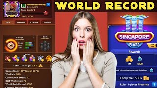 Carrompool Singapore Plaza World 🌎 Record ⏺️ Fair Gameplay💥  Shahzads Gaming  Carrom Disc Pool [upl. by Adaven]