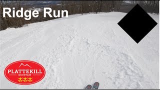 Skiing Ridge Run at Plattekill Mountain Mar 4th 2024 [upl. by Nlyak]