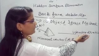 Visible Surface Detection Algorithm Back face Detection in Computer Graphics in Hindi Lec60 [upl. by Vial]