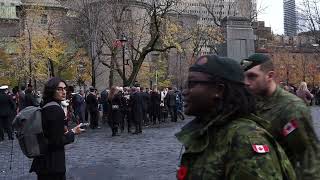 Remembrance Day Ceremonies At Montréal Cenotaph In Place du Canada Monday November 11 2024 Sony 001 [upl. by Aivat]