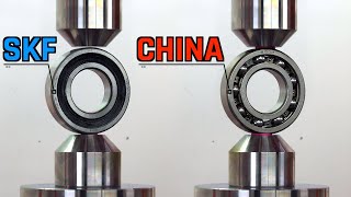 HYDRAULIC PRESS VS BALL BEARINGS Which will EXPLODE first [upl. by Jovita]