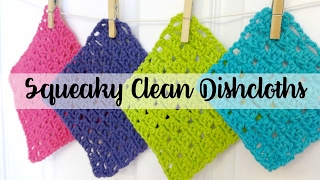 How To Crochet Sparkling Clean Dishcloths Four Different Sizes [upl. by Kazimir532]