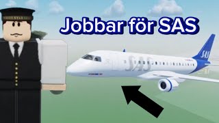 JAG JOBBAR SOM FLYGVÄRDINNA HOS SAS I ROBLOX [upl. by Leyameg536]