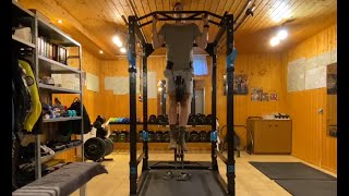 Neutral Grip Pull ups Paused  20 kg for 4 reps [upl. by Jodee]