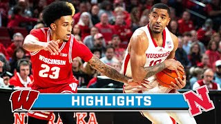 Wisconsin at Nebraska  Highlights  Big Ten Mens Basketball  Feb 1 2024 [upl. by Ishmul]