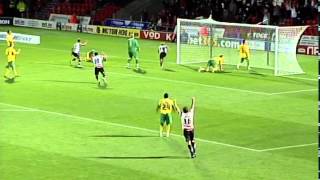 James Coppinger hattrick v Norwich City 140910 [upl. by Eimme]